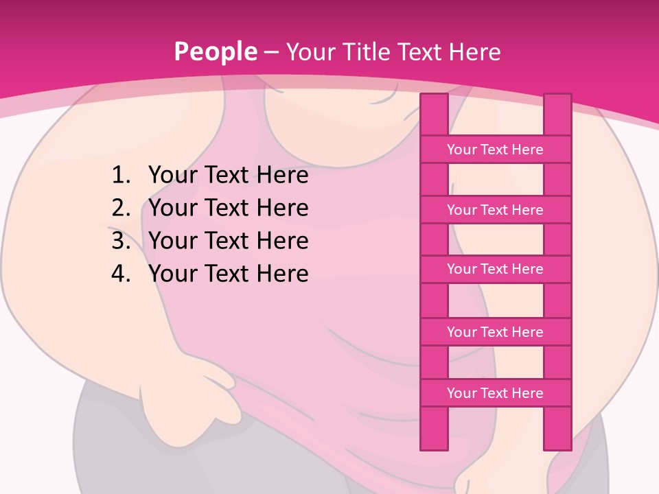 Uncomfortable Clip Art Stretching PowerPoint Template