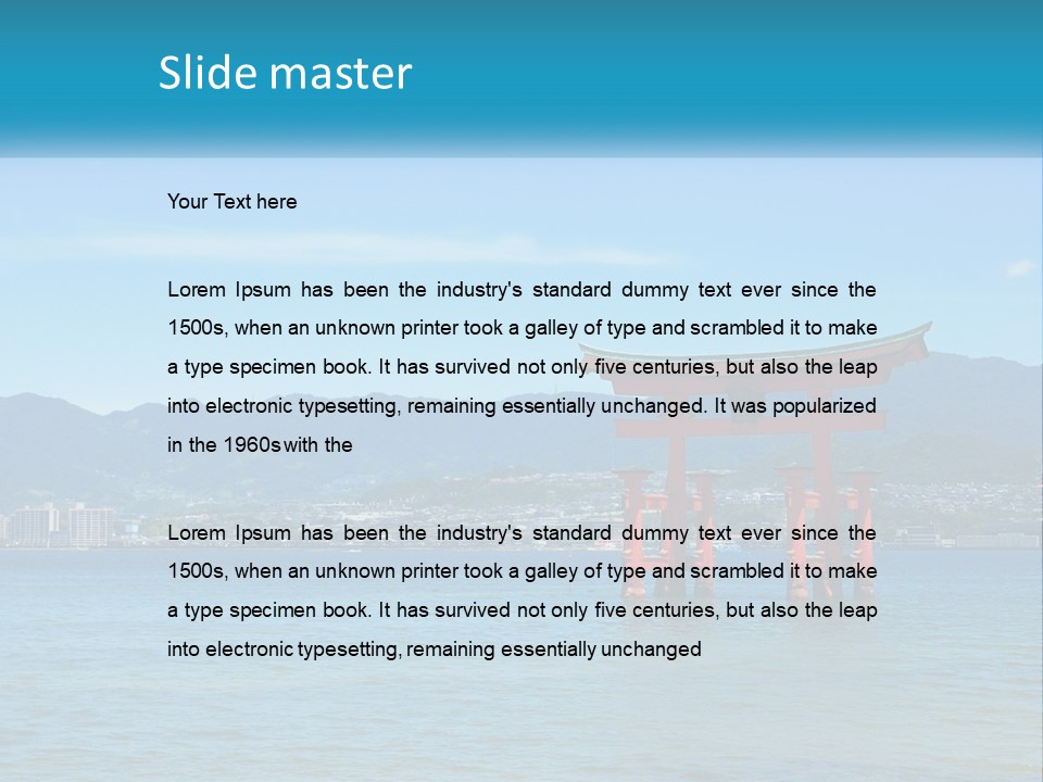 Ancient Sea Japanese PowerPoint Template