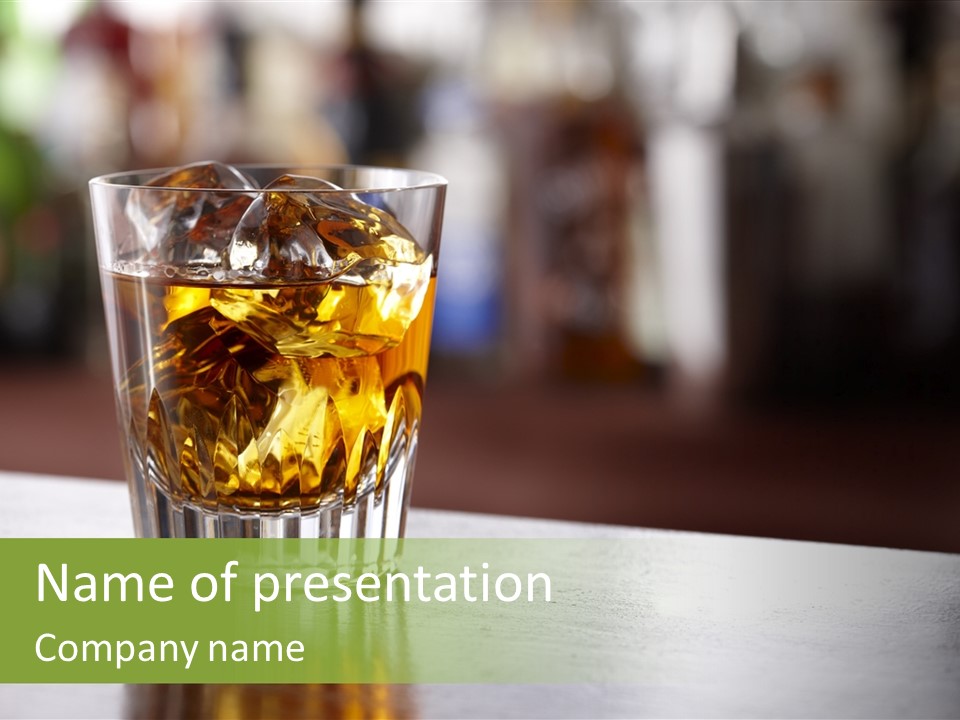 Glass Whiskey Background PowerPoint Template