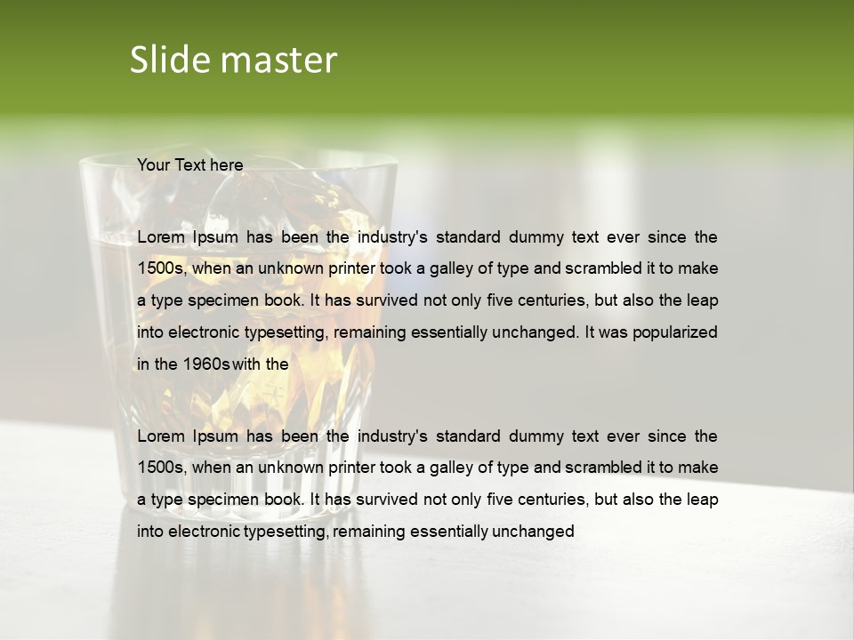 Glass Whiskey Background PowerPoint Template