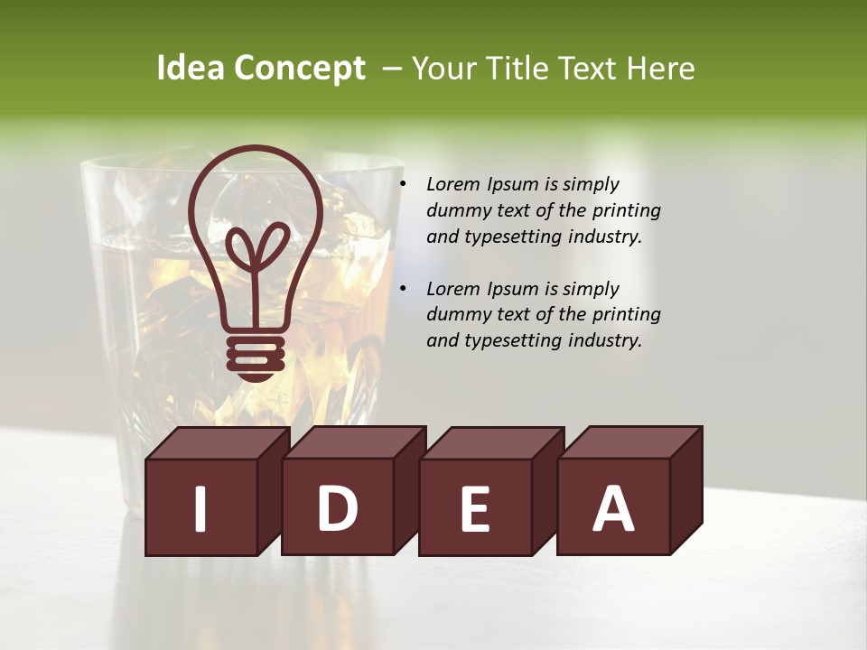 Glass Whiskey Background PowerPoint Template