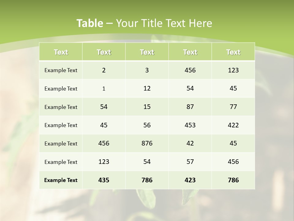 Organic Soil Sunshine PowerPoint Template