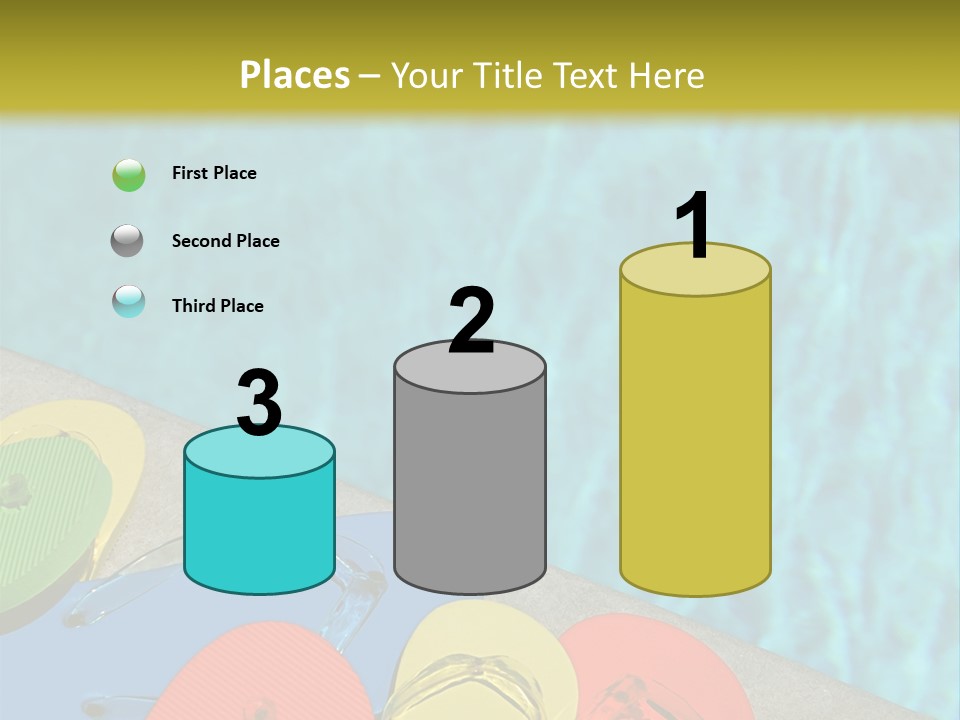 Blue Edge Towel PowerPoint Template