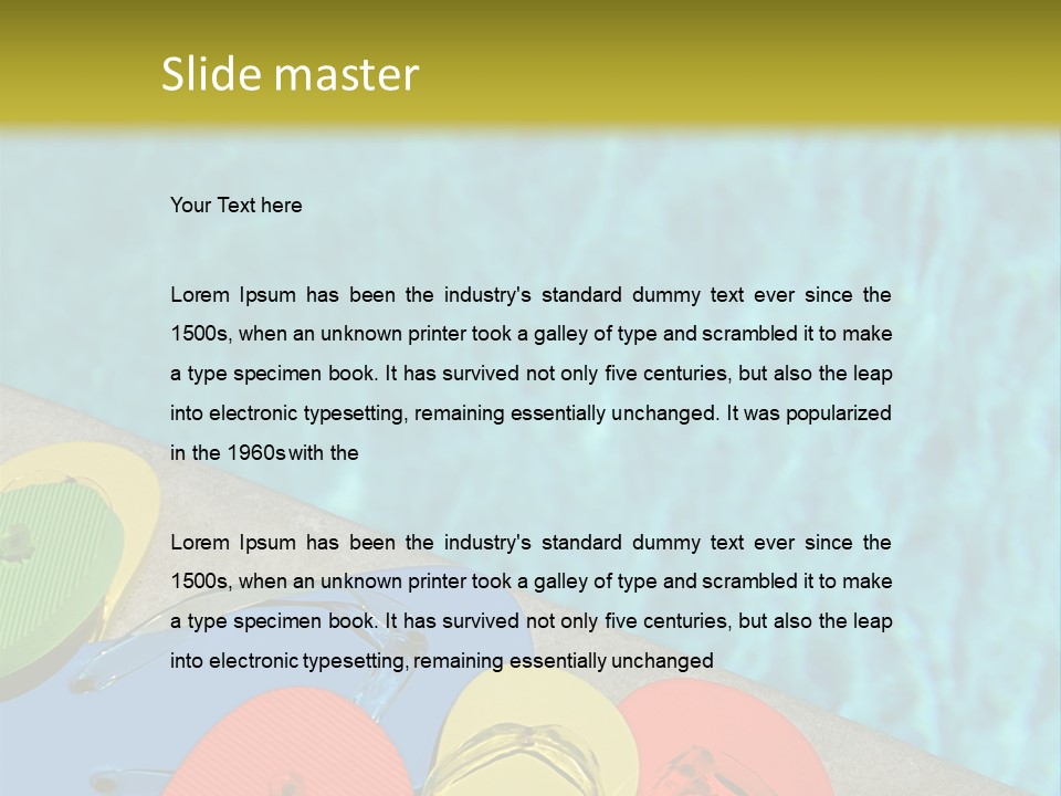 Blue Edge Towel PowerPoint Template