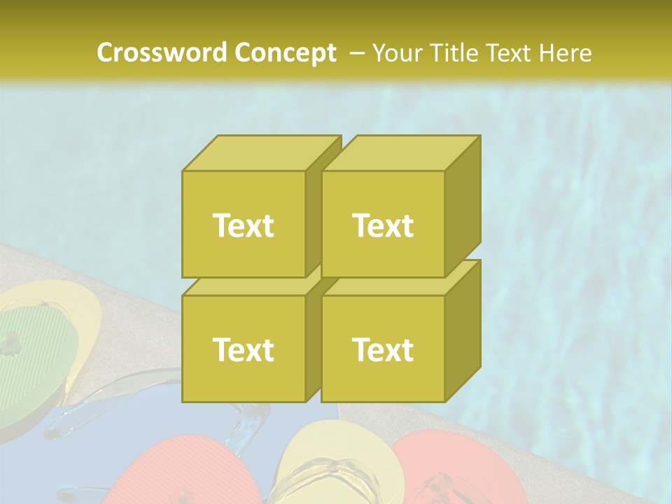 Blue Edge Towel PowerPoint Template