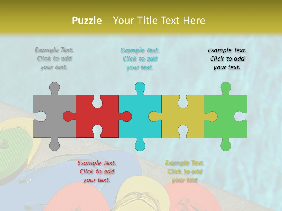 Blue Edge Towel PowerPoint Template