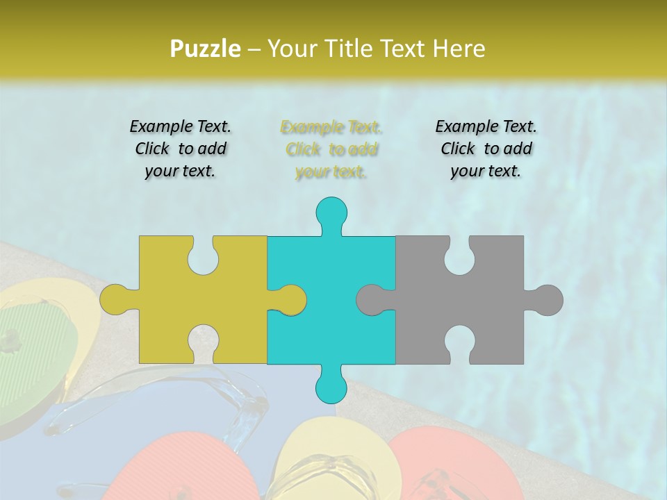 Blue Edge Towel PowerPoint Template