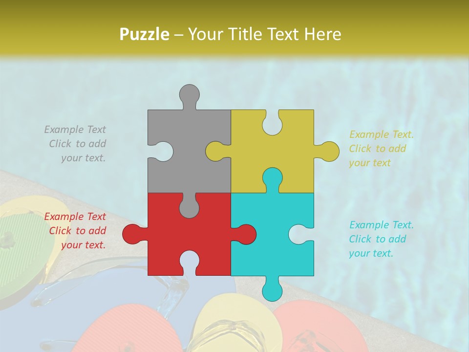 Blue Edge Towel PowerPoint Template