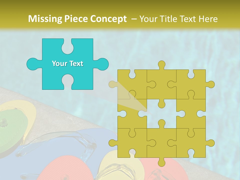 Blue Edge Towel PowerPoint Template