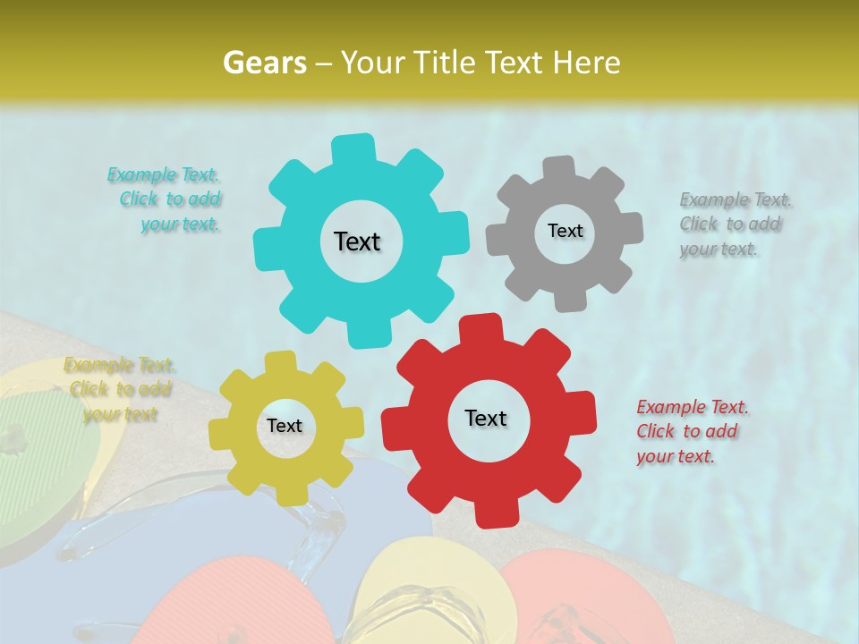 Blue Edge Towel PowerPoint Template