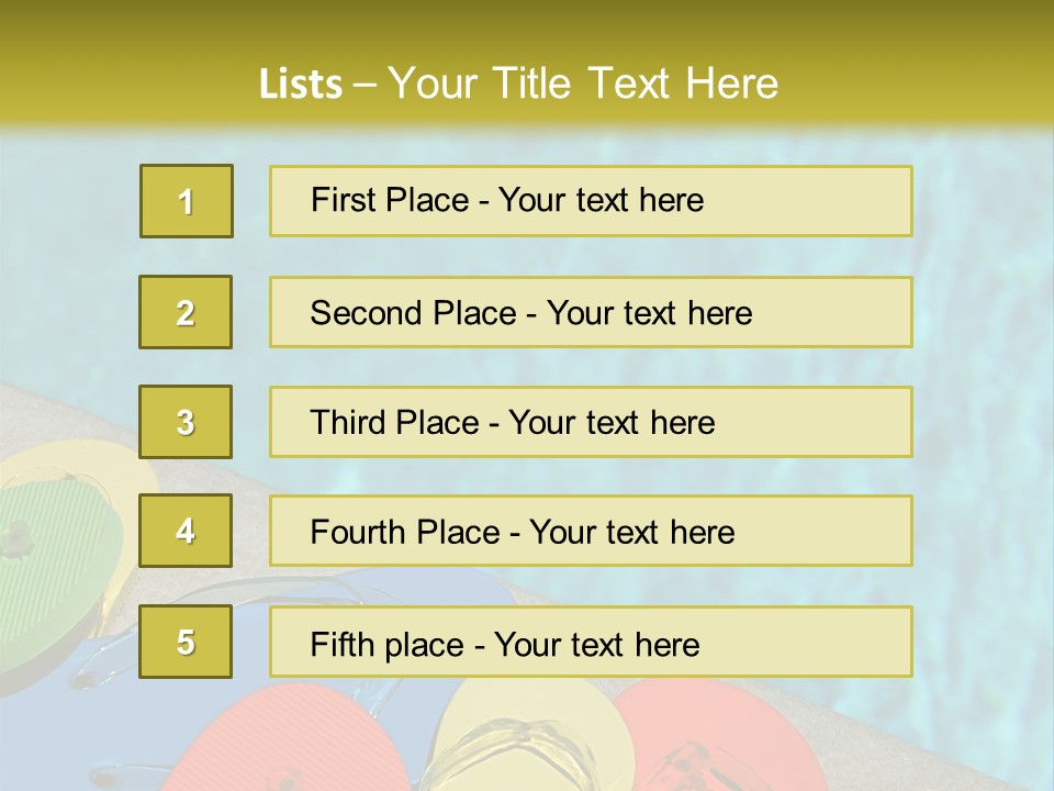 Blue Edge Towel PowerPoint Template