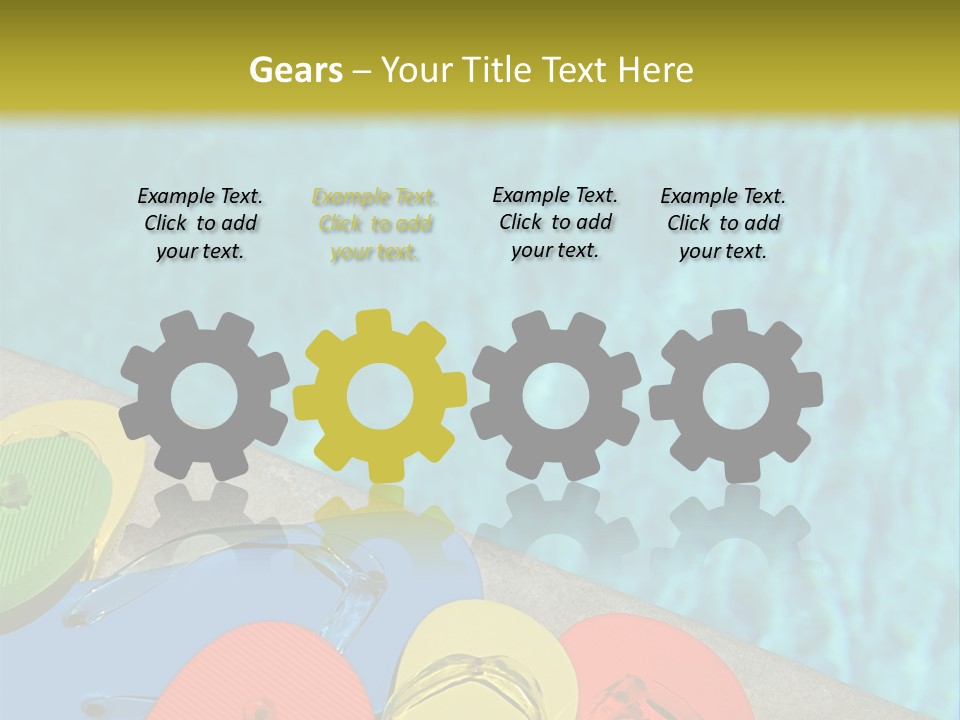 Blue Edge Towel PowerPoint Template