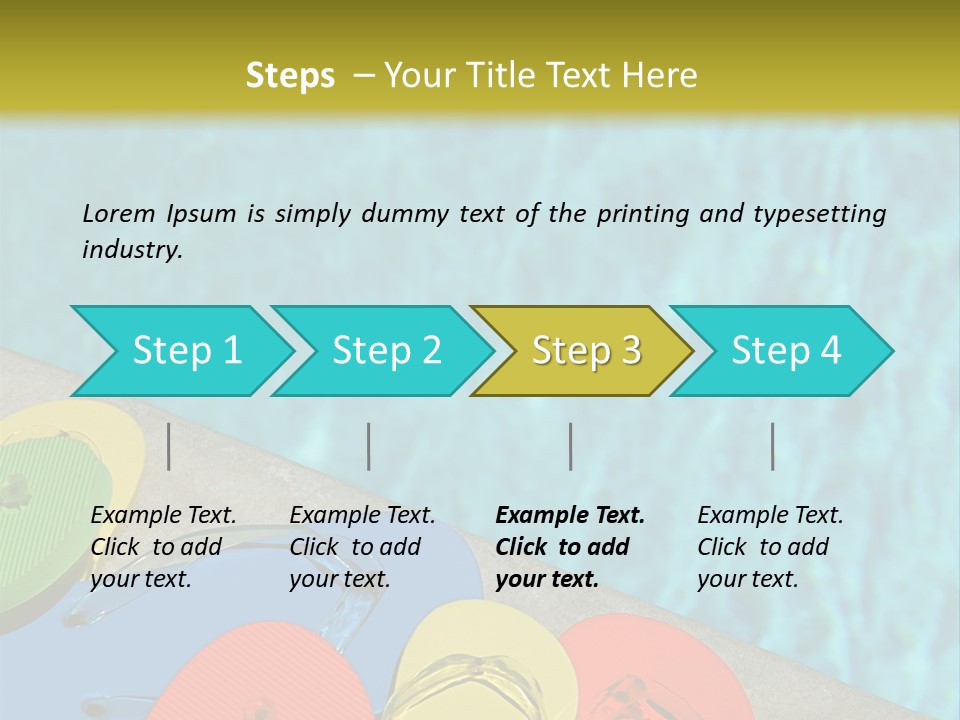 Blue Edge Towel PowerPoint Template