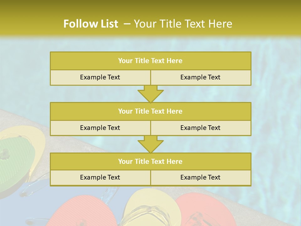 Blue Edge Towel PowerPoint Template