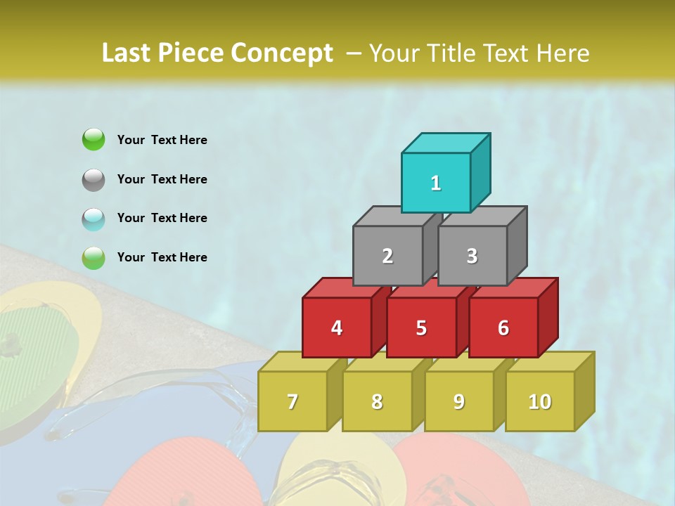 Blue Edge Towel PowerPoint Template