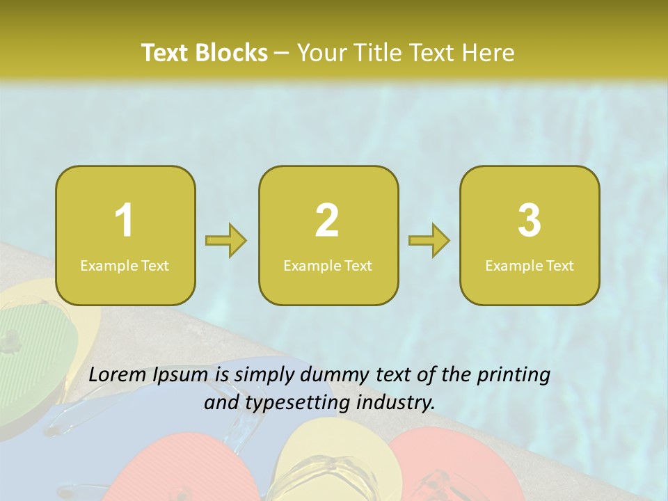 Blue Edge Towel PowerPoint Template