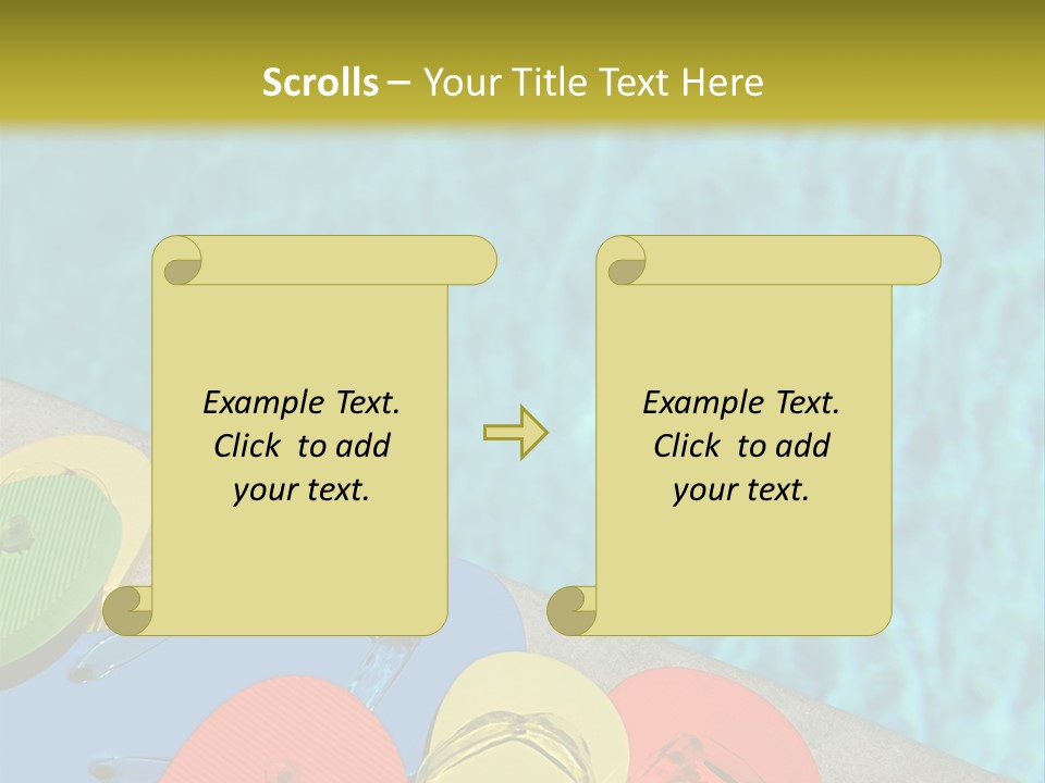 Blue Edge Towel PowerPoint Template