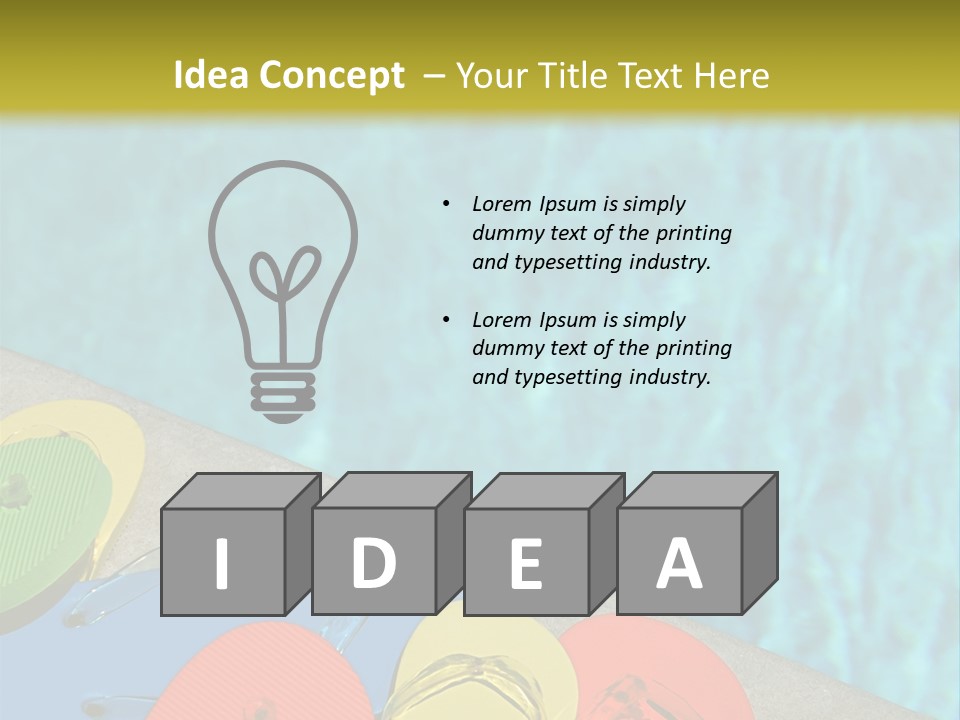 Blue Edge Towel PowerPoint Template