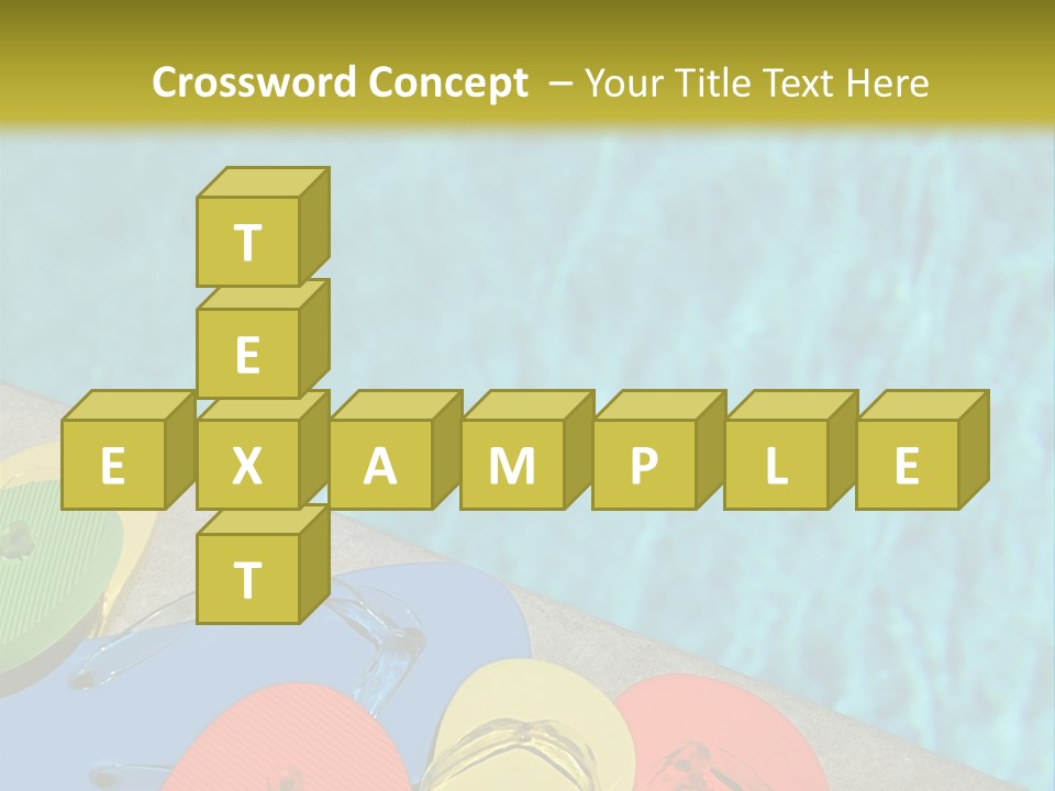 Blue Edge Towel PowerPoint Template