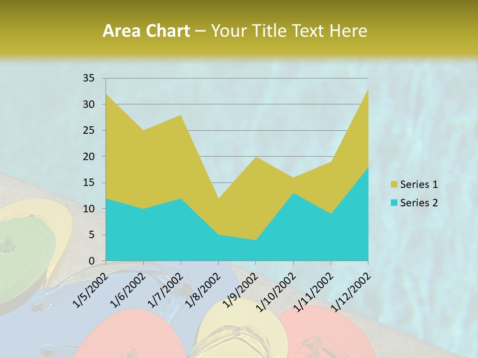 Blue Edge Towel PowerPoint Template