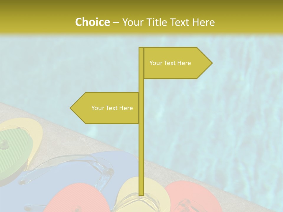 Blue Edge Towel PowerPoint Template