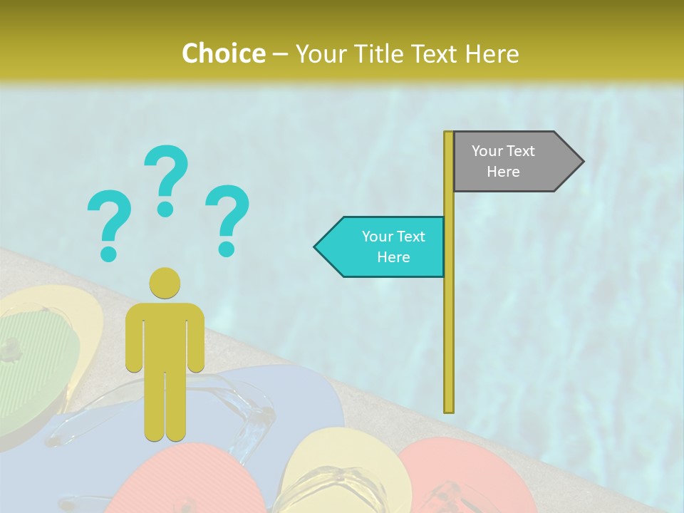 Blue Edge Towel PowerPoint Template