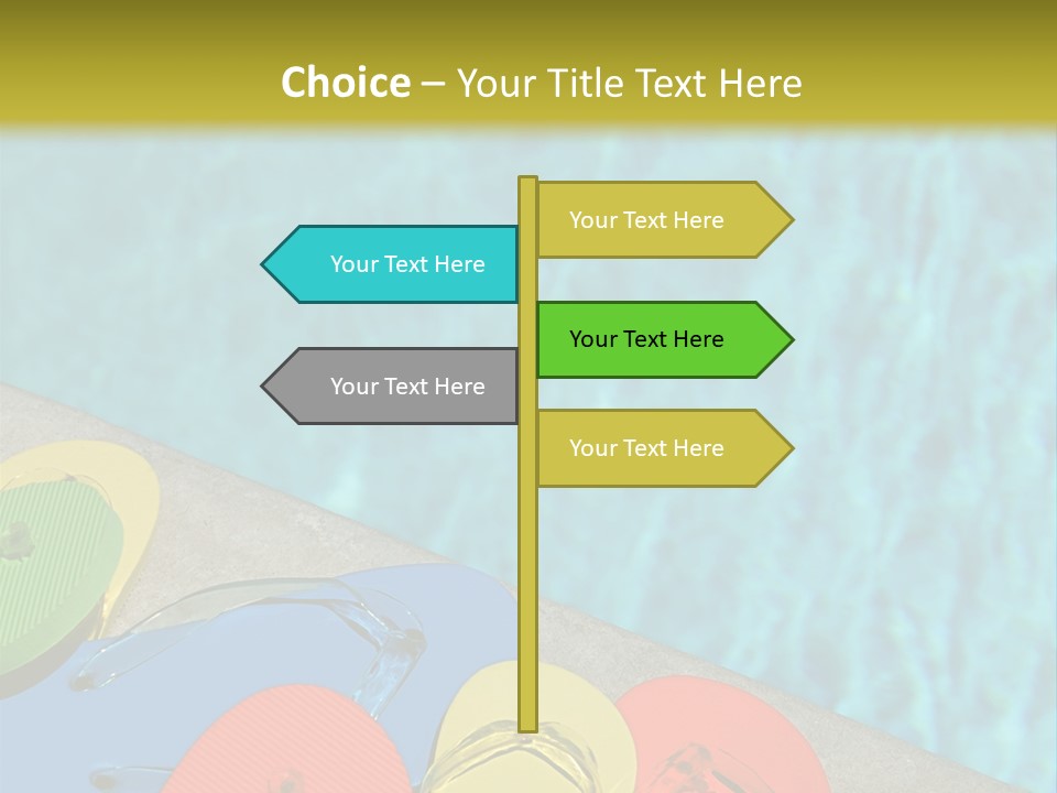 Blue Edge Towel PowerPoint Template