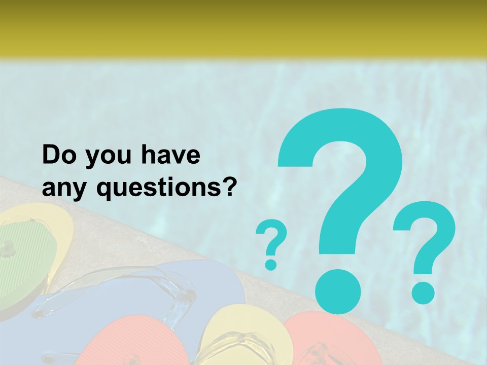 Blue Edge Towel PowerPoint Template