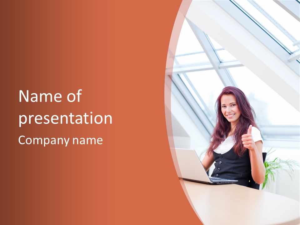 Career Businesswoman Assistant PowerPoint Template