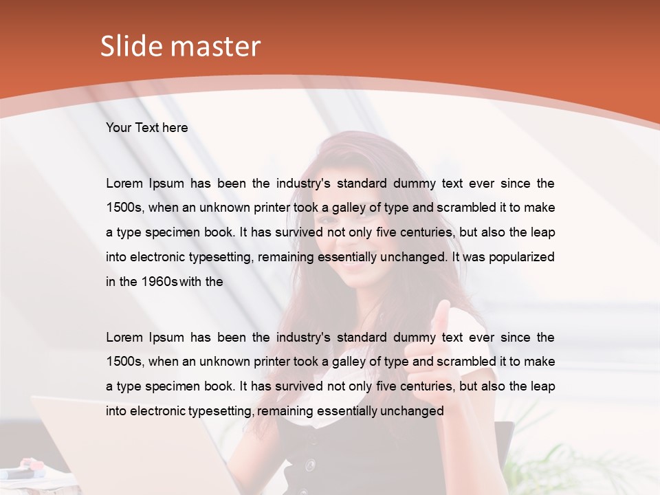 Career Businesswoman Assistant PowerPoint Template