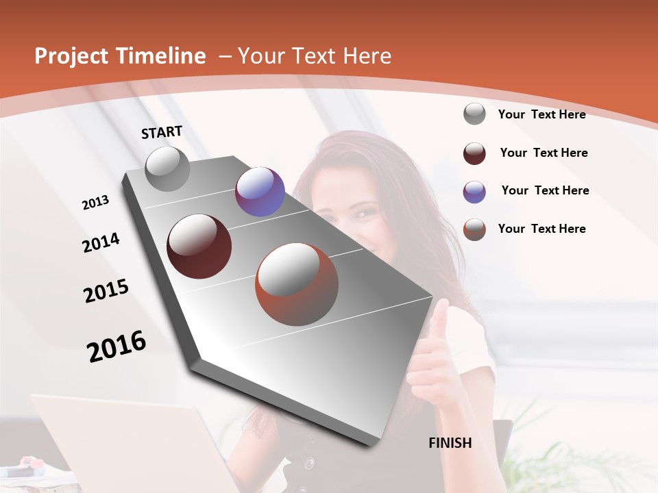 Career Businesswoman Assistant PowerPoint Template