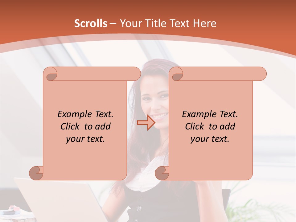 Career Businesswoman Assistant PowerPoint Template