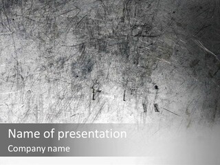A Black And White Photo Of A Grungy Surface PowerPoint Template