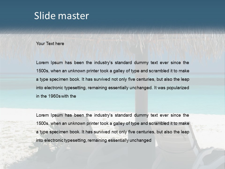 Tanning Travel Caribbean PowerPoint Template