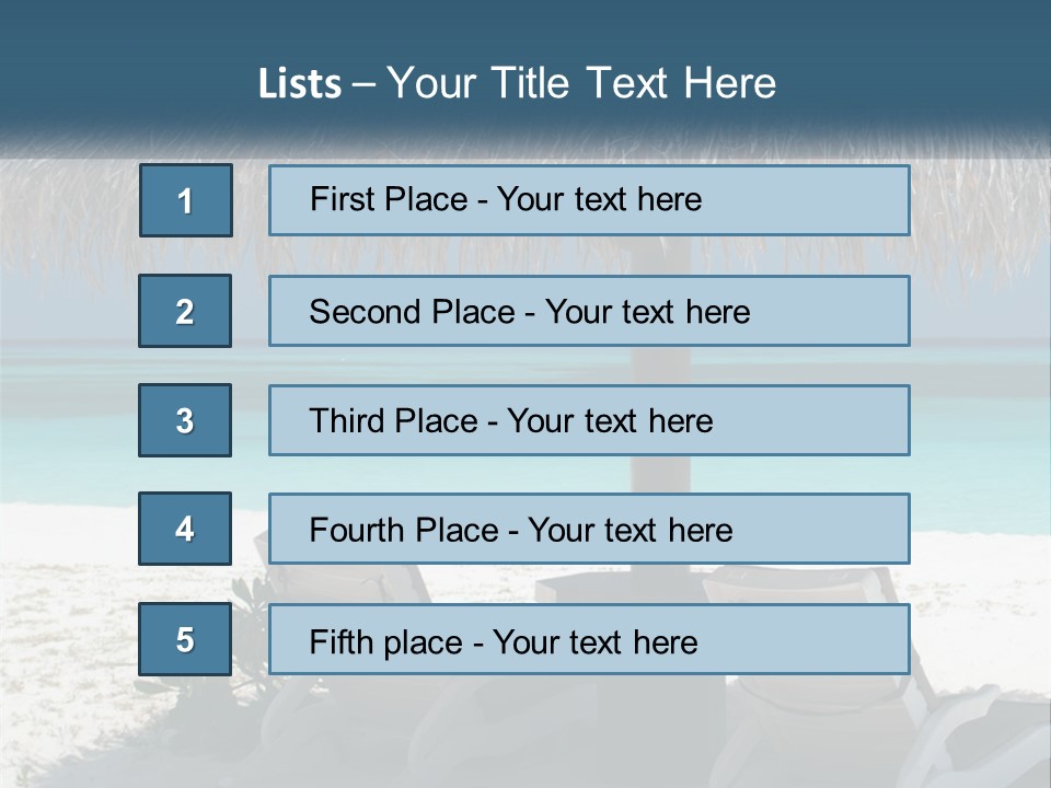 Tanning Travel Caribbean PowerPoint Template