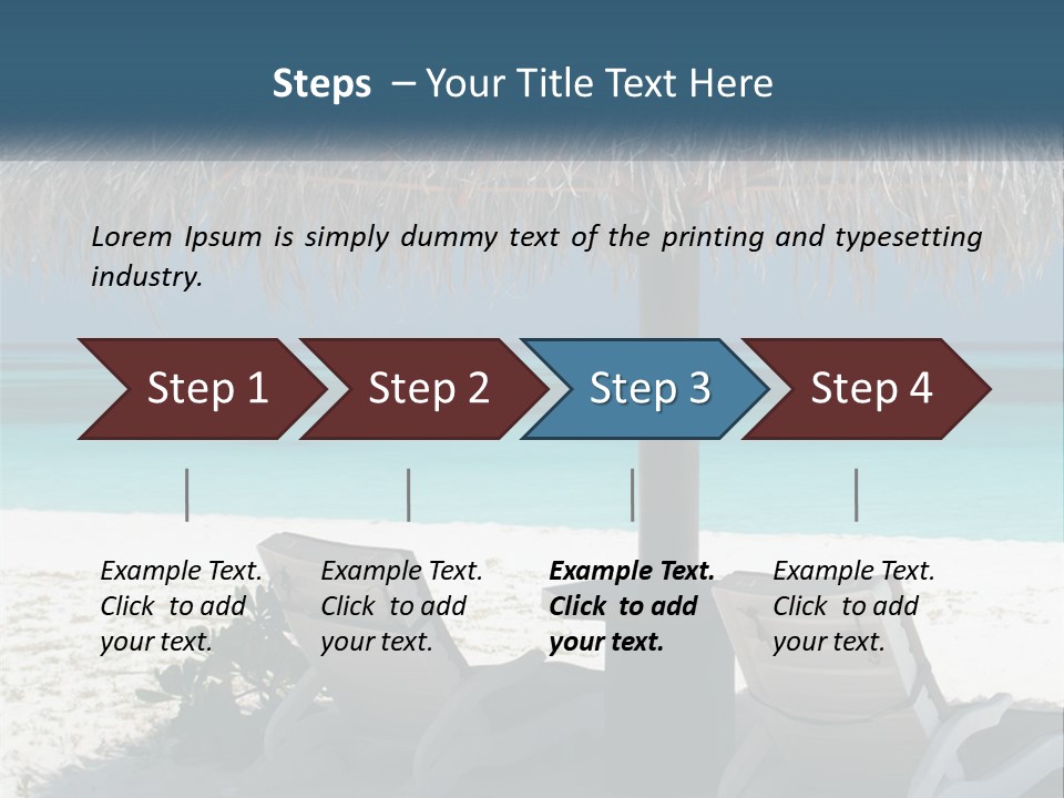 Tanning Travel Caribbean PowerPoint Template