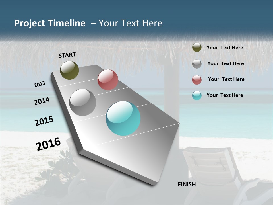 Tanning Travel Caribbean PowerPoint Template