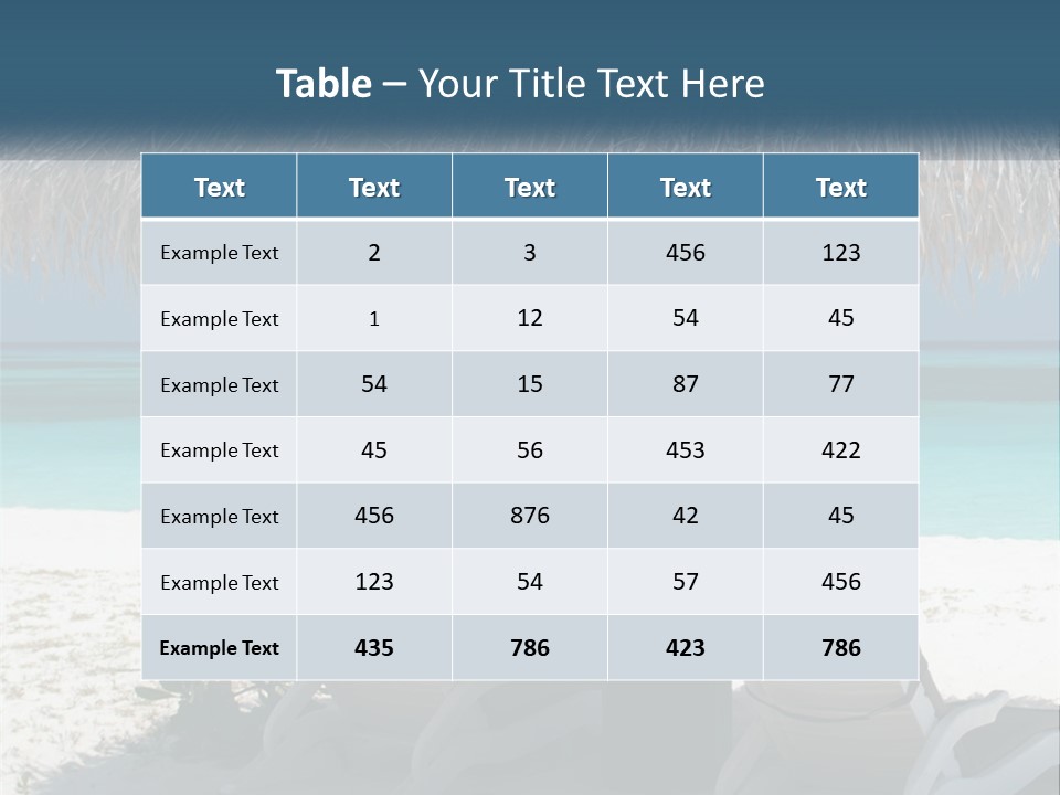 Tanning Travel Caribbean PowerPoint Template