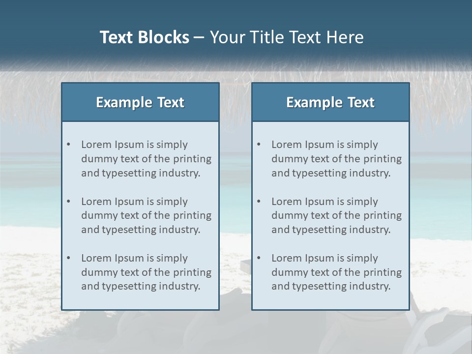 Tanning Travel Caribbean PowerPoint Template