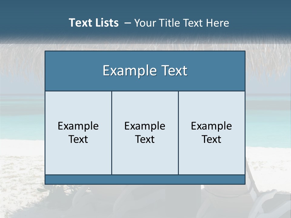 Tanning Travel Caribbean PowerPoint Template