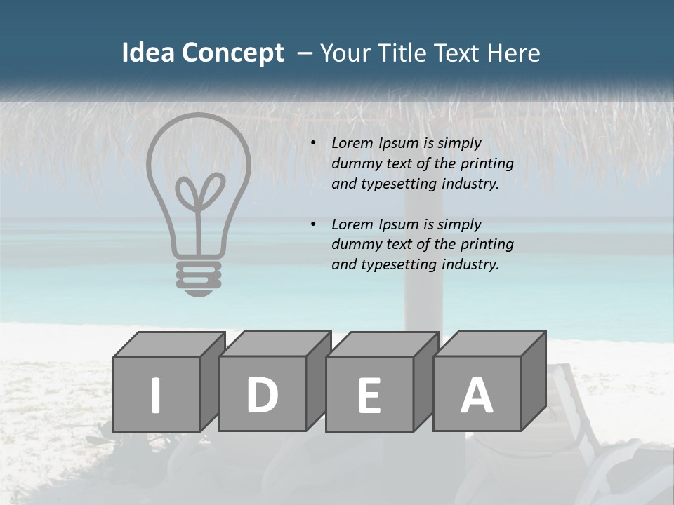 Tanning Travel Caribbean PowerPoint Template