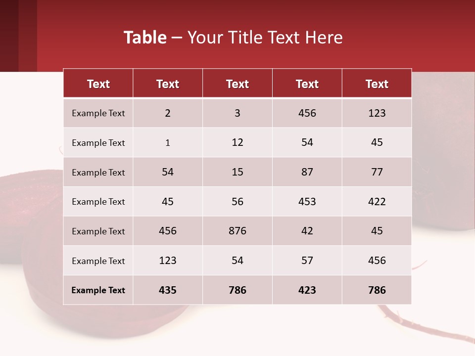 A Bunch Of Beets Sitting On Top Of A White Table PowerPoint Template