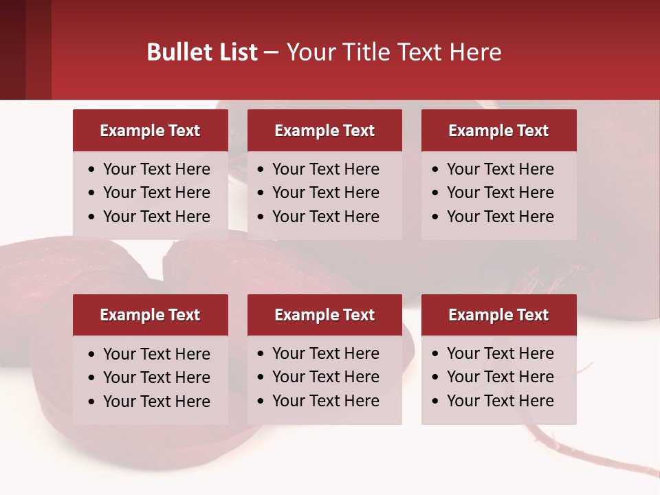 A Bunch Of Beets Sitting On Top Of A White Table PowerPoint Template