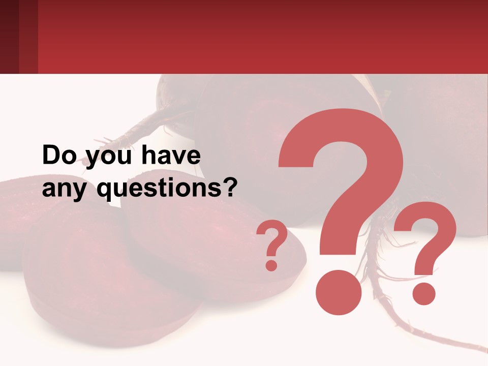 A Bunch Of Beets Sitting On Top Of A White Table PowerPoint Template