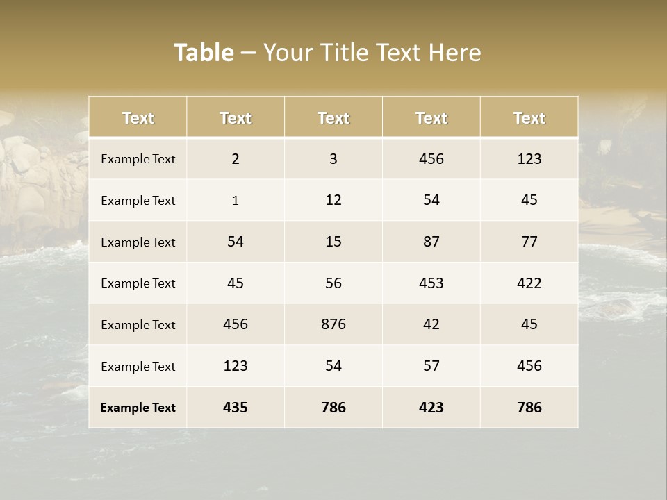 Tayrona Splash Water PowerPoint Template