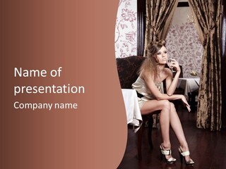 Femininity Elegance Cafe PowerPoint Template