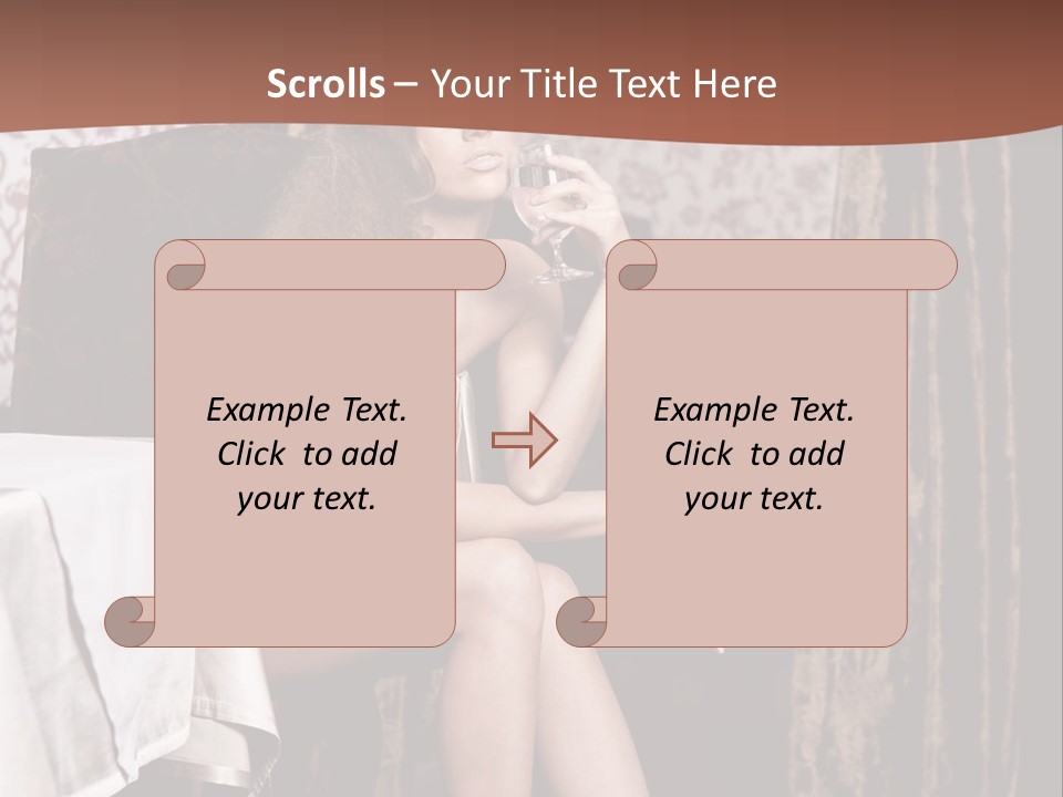 Femininity Elegance Cafe PowerPoint Template