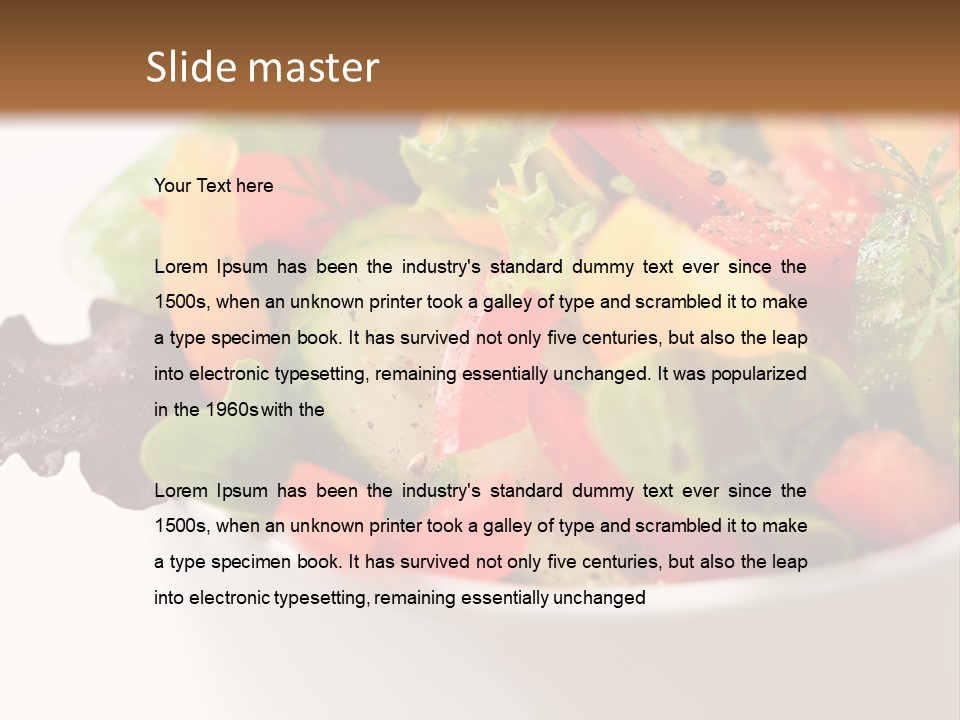 Wedge Background Healthy PowerPoint Template