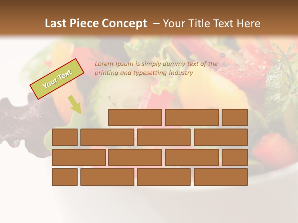 Wedge Background Healthy PowerPoint Template