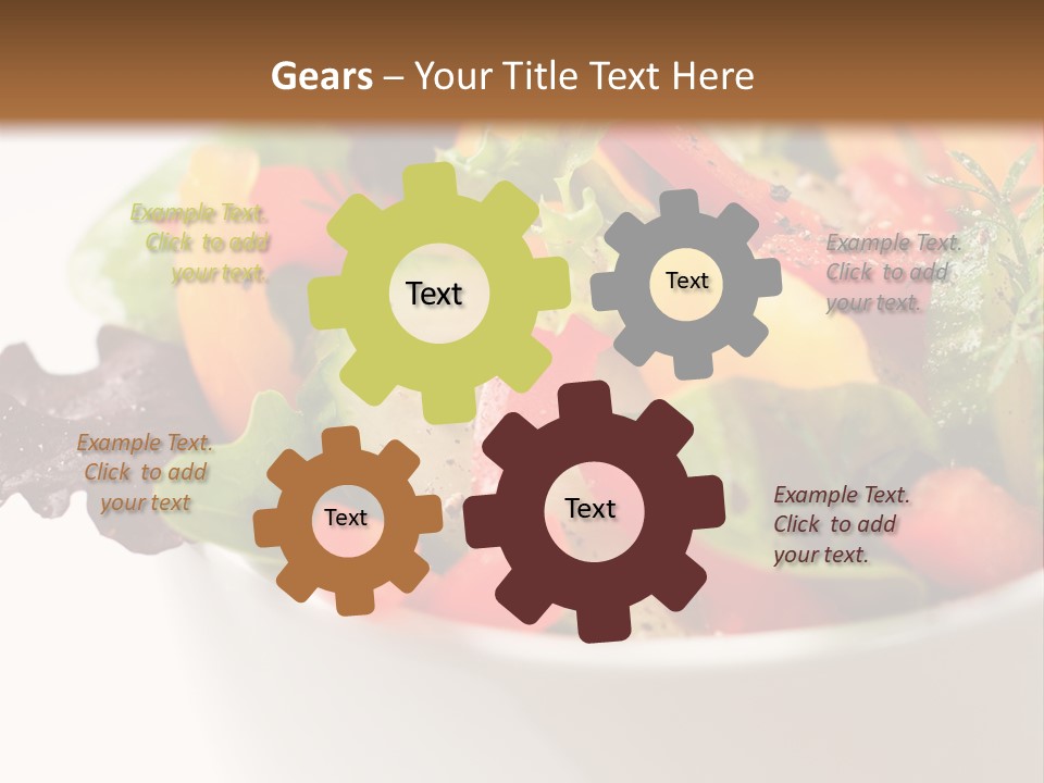 Wedge Background Healthy PowerPoint Template